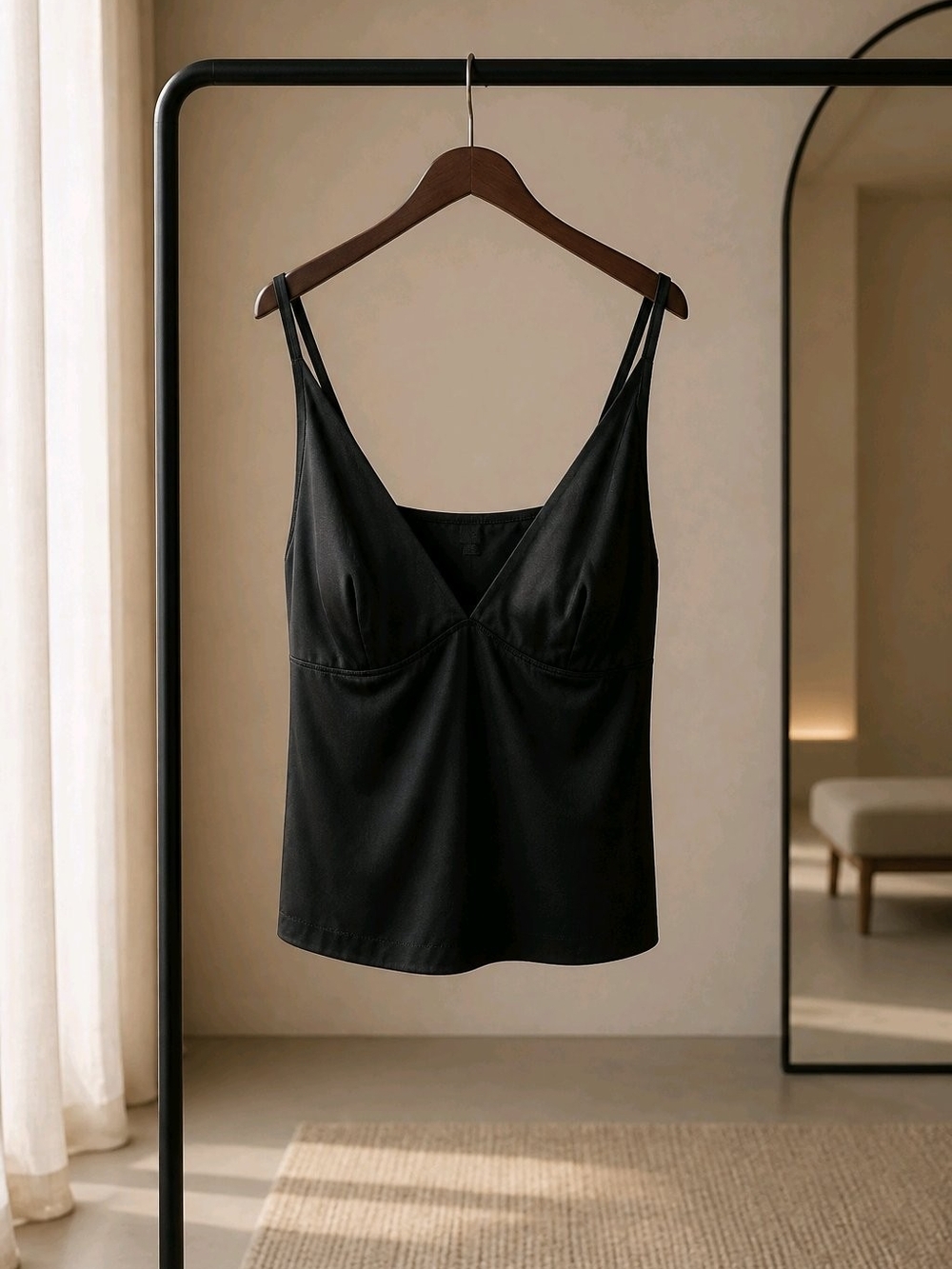 Black Tanktini Swim Top